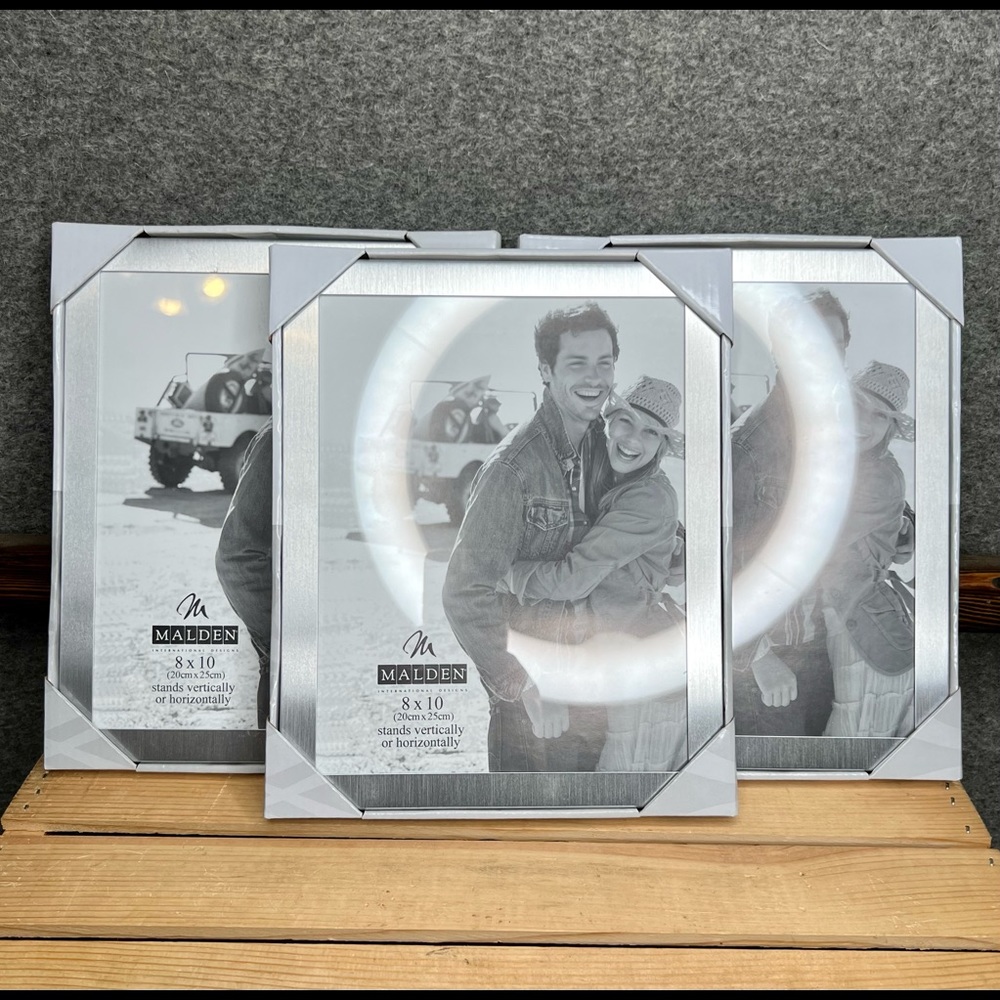 Malden International Designs Essentials Silver Metal Engravable Picture Frames